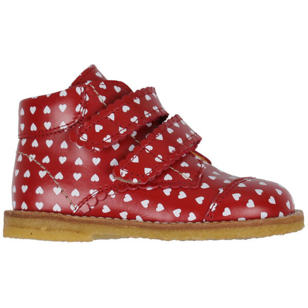 Angulus Begyndersko - Rød/Hvid m. Hjerter