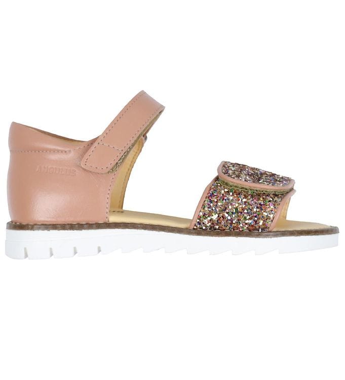 Angulus Sandaler - Mørk Fersken m. Glitter Angulus Sandaler - Mørk Fersken m. Glitter