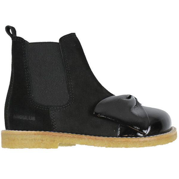 Angulus Støvler - Chelsea - Sort m. Sløjfe