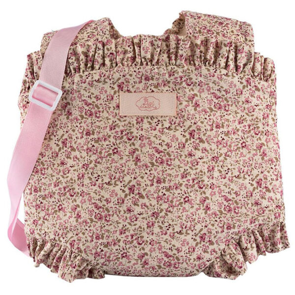 Asi Dukketilbehør - Dukkebæresele - Rosa/Blomster