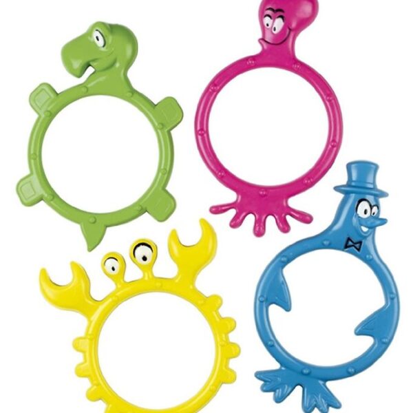BECO Dykkerringe - Diving Monster - 4-Pak - Multifarvet