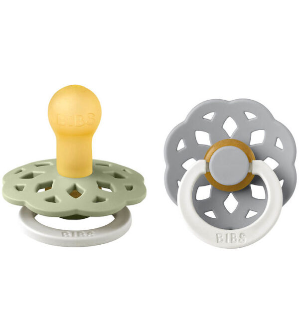 BIBS Boheme Natsutter - 2-pak - Str. 1 - Rund - Sage/Cloud BIBS Boheme Natsutter - 2-pak - Str. 1 - Rund - Sage/Cloud