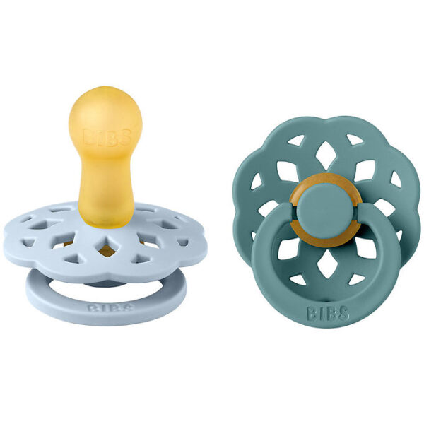BIBS Boheme Sutter - 2-pak - Str. 1 - Rund - Baby Blue/Island Se BIBS Boheme Sutter - 2-pak - Str. 1 - Rund - Baby Blue/Island Se