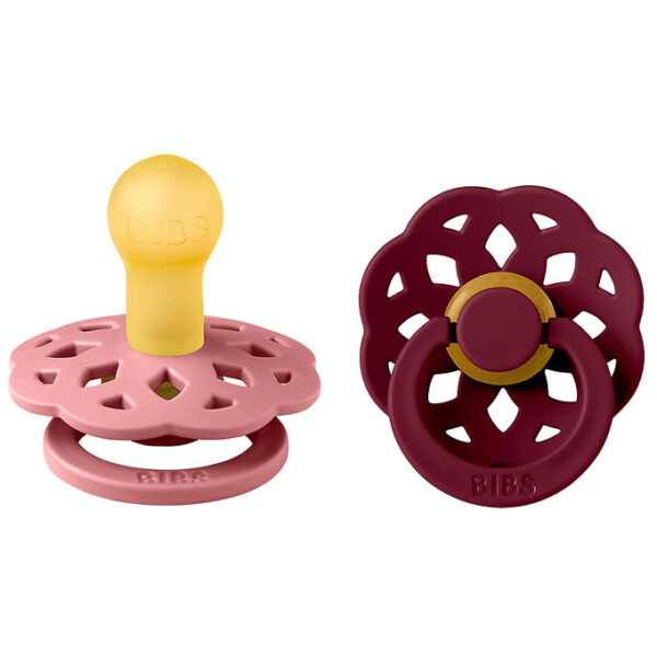 BIBS Boheme Sutter - 2-pak - Str. 1 - Rund - Dusty Pink/Elderber BIBS Boheme Sutter - 2-pak - Str. 1 - Rund - Dusty Pink/Elderber