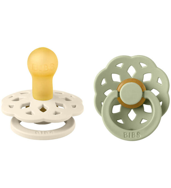 BIBS Boheme Sutter - 2-pak - Str. 1 - Rund - Ivory/Sage BIBS Boheme Sutter - 2-pak - Str. 1 - Rund - Ivory/Sage