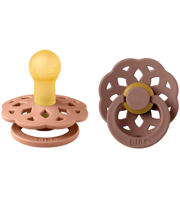 BIBS Boheme Sutter - 2-pak - Str. 1 - Rund - Peach/Woodchuck BIBS Boheme Sutter - 2-pak - Str. 1 - Rund - Peach/Woodchuck