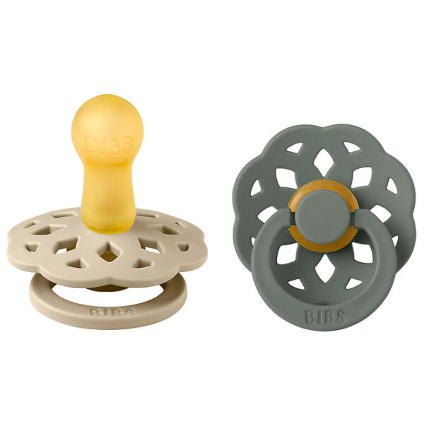 BIBS Boheme Sutter - 2-pak - Str. 1 - Rund - Vanilla/Pine