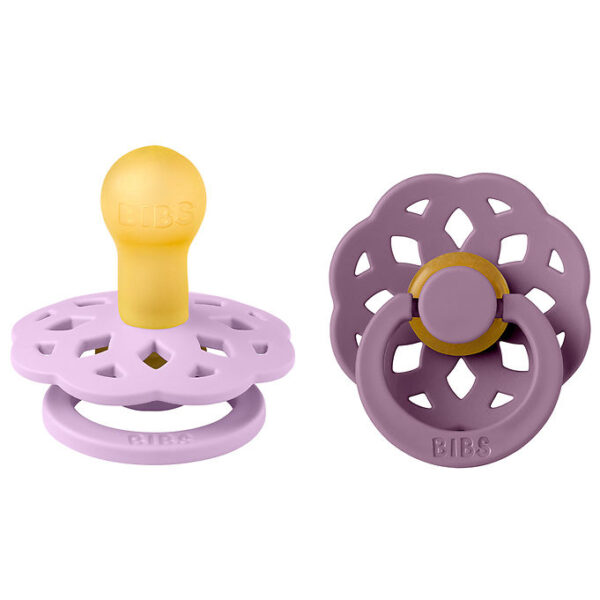 BIBS Boheme Sutter - 2-pak - Str. 1 - Rund - Violet Sky/Mauve