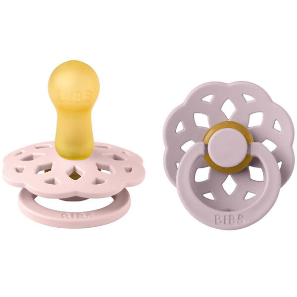BIBS Boheme Sutter - 2-pak - Str. 2 - Rund - Blossom/Dusky Lilac
