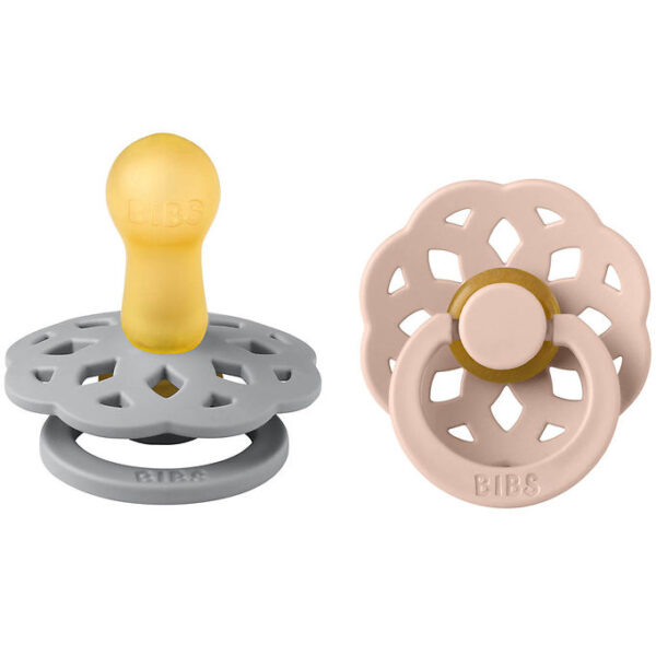 BIBS Boheme Sutter - 2-pak - Str. 2 - Rund - Cloud/Blush