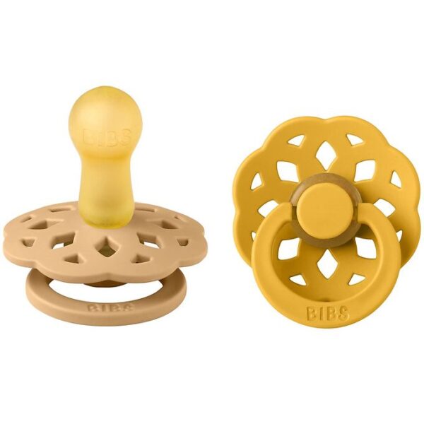 BIBS Boheme Sutter - 2-pak - Str. 2 - Rund - Desert Sand/Honey B