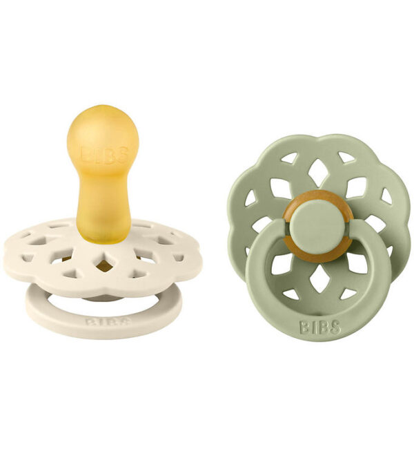 BIBS Boheme Sutter - 2-pak - Str. 2 - Rund - Ivory/Sage BIBS Boheme Sutter - 2-pak - Str. 2 - Rund - Ivory/Sage