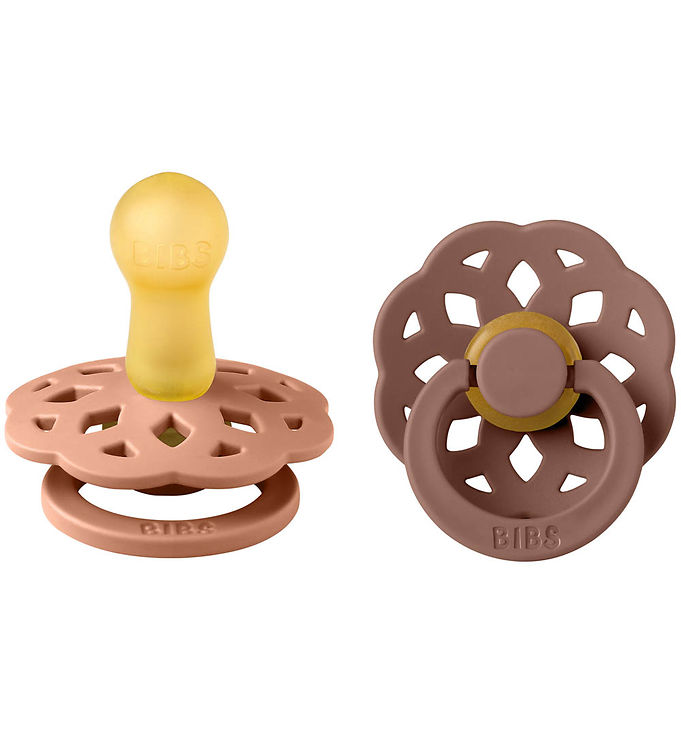 BIBS Boheme Sutter - 2-pak - Str. 2 - Rund - Peach/Woodchuck BIBS Boheme Sutter - 2-pak - Str. 2 - Rund - Peach/Woodchuck