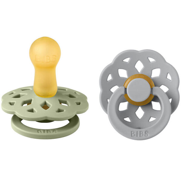 BIBS Boheme Sutter - 2-pak - Str. 2 - Rund - Sage/Cloud