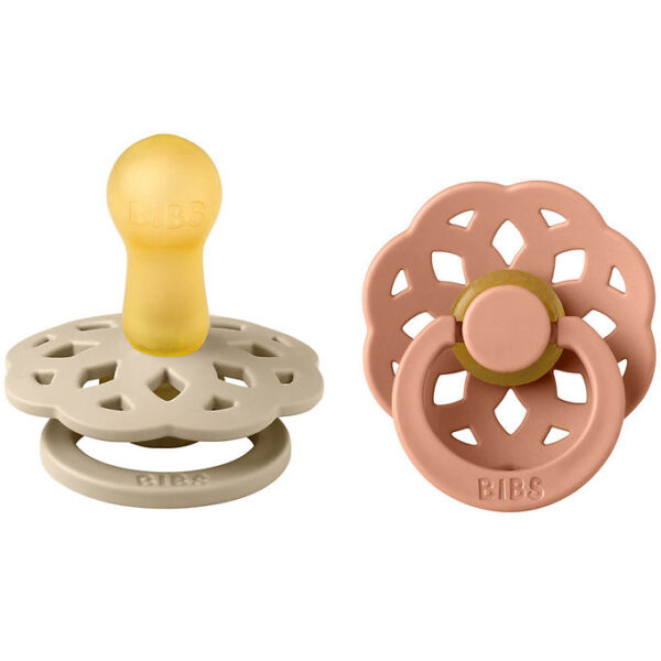 BIBS Boheme Sutter - 2-pak - Str. 2 - Rund - Vanilla/Peach BIBS Boheme Sutter - 2-pak - Str. 2 - Rund - Vanilla/Peach