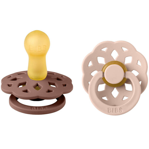 BIBS Boheme Sutter - 2-pak - Str. 2 - Rund - Woodchuck/Blush