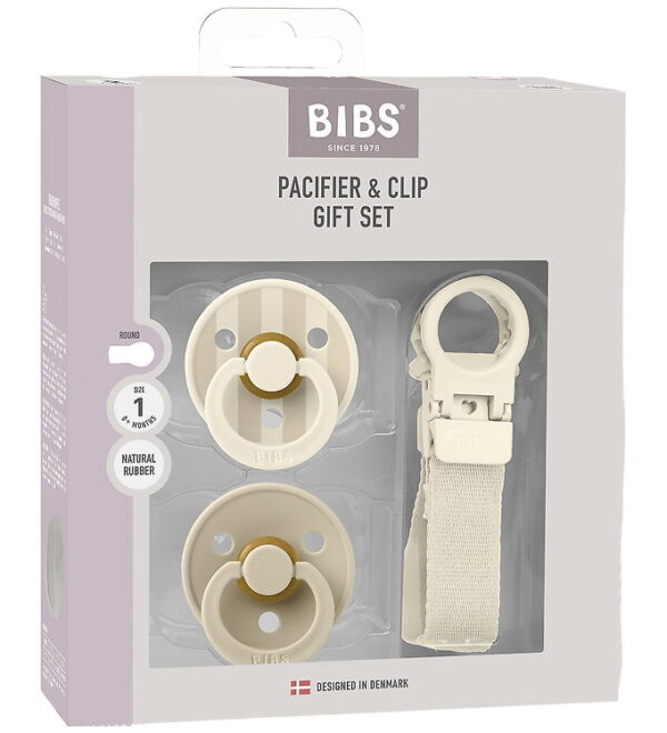 BIBS Colour Gavesæt - Sutter/Suttesnor - Str. 1 - Ivory