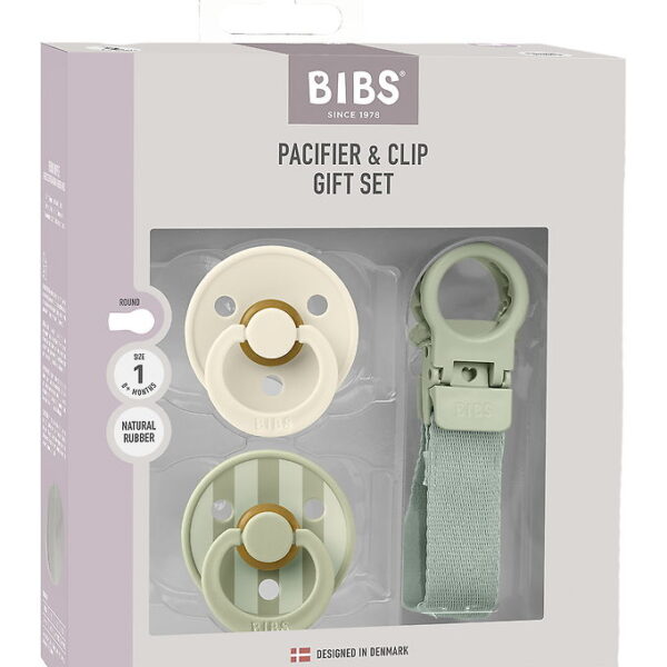 BIBS Colour Gavesæt - Sutter/Suttesnor - Str. 1 - Sage