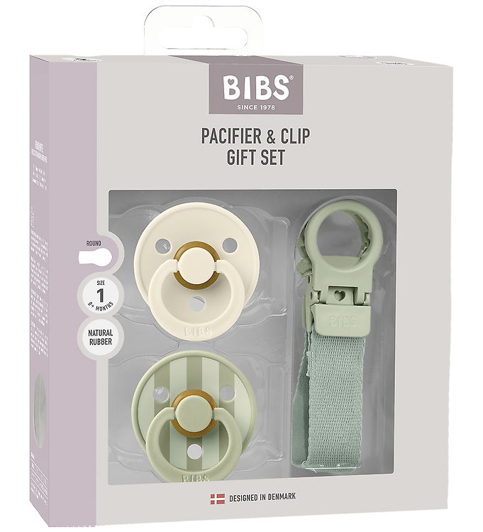 BIBS Colour Gavesæt - Sutter/Suttesnor - Str. 1 - Sage BIBS Colour Gavesæt - Sutter/Suttesnor - Str. 1 - Sage