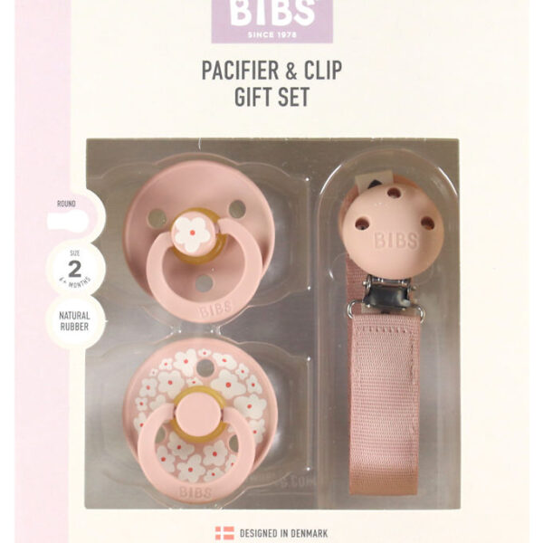 BIBS Colour Gavesæt - Sutter/Suttesnor - Str. 2 - Blush