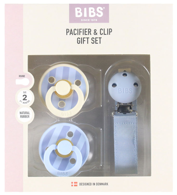 BIBS Colour Gavesæt - Sutter/Suttesnor - Str. 2 - Dusty Blue BIBS Colour Gavesæt - Sutter/Suttesnor - Str. 2 - Dusty Blue