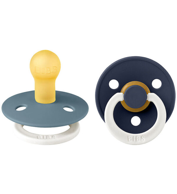 BIBS Colour Natsutter - Str. 1 - 2-pak - Rund - Petrol/Deep Spac
