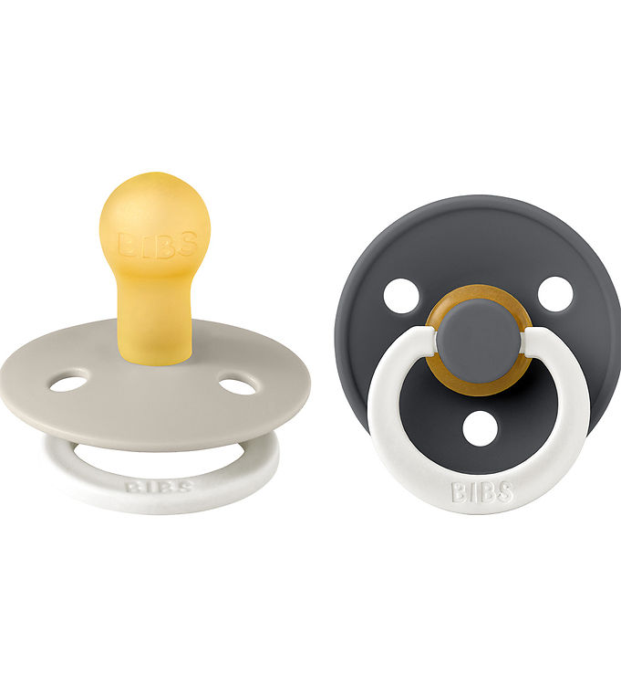 BIBS Colour Natsutter - Str. 1 - 2-pak - Rund - Sand/Iron GLOW