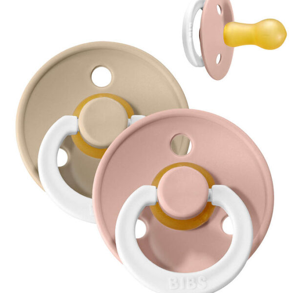 BIBS Colour Natsutter - Str. 2 - 2-pak - Rund - Blush/Vanilla