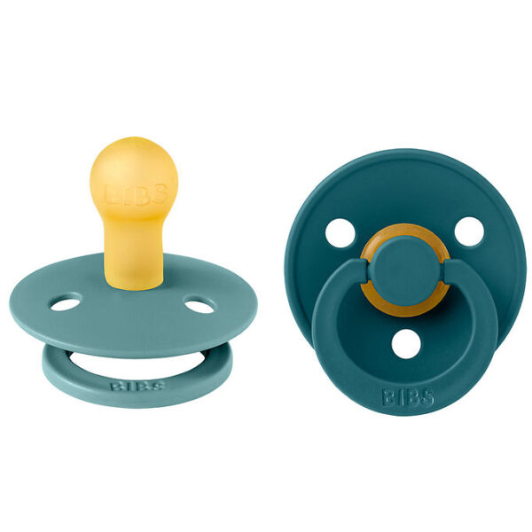 BIBS Colour Sutter - 2-pak - Str. 1 - Rund - Island Sea/Forest L