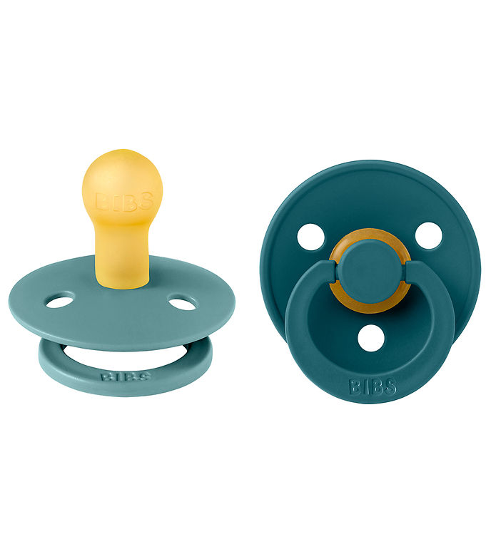 BIBS Colour Sutter - 2-pak - Str. 1 - Rund - Island Sea/Forest L BIBS Colour Sutter - 2-pak - Str. 1 - Rund - Island Sea/Forest L