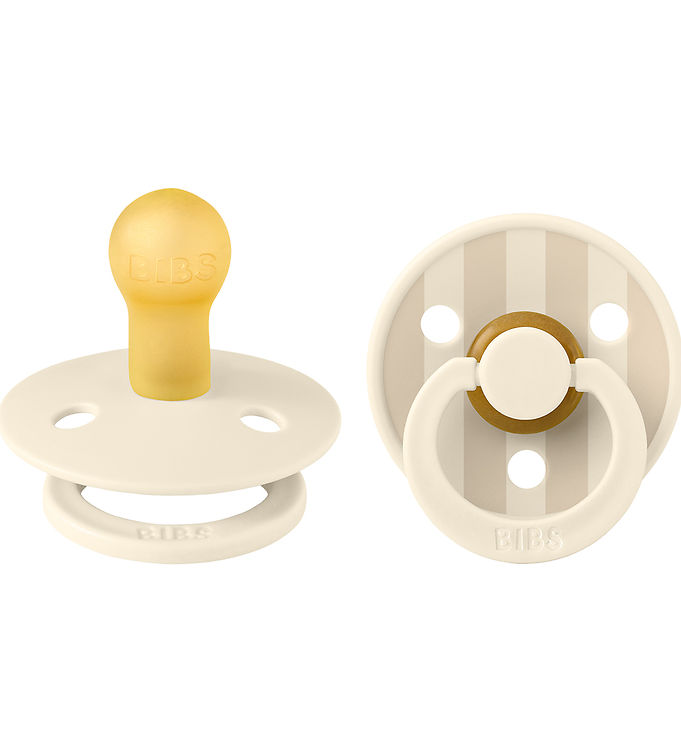 BIBS Colour Sutter - 2-pak - Str. 1 - Rund - Ivory/Vanilla m. Bl BIBS Colour Sutter - 2-pak - Str. 1 - Rund - Ivory/Vanilla m. Bl