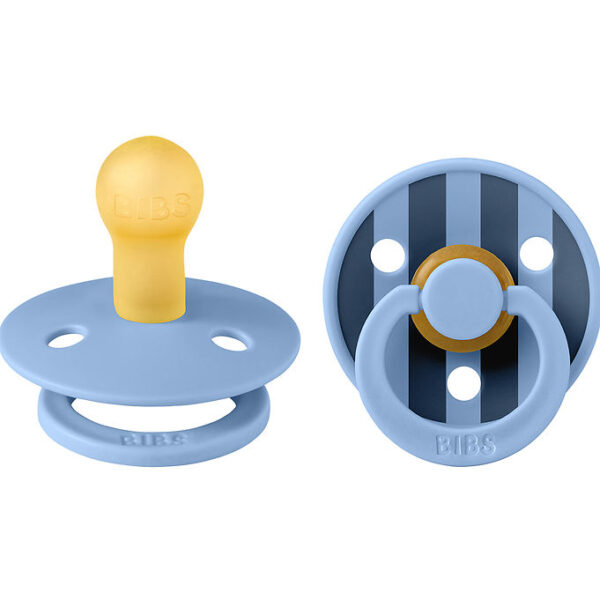 BIBS Colour Sutter - 2-pak - Str. 1 - Rund - Sky Blue