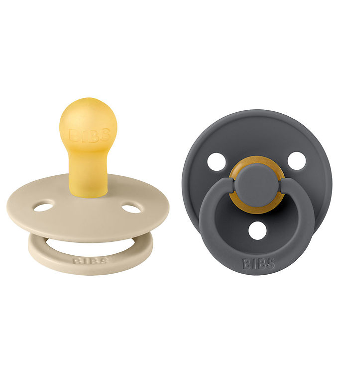 BIBS Colour Sutter - 2-pak - Str. 1 - Rund - Vanilla/Iron