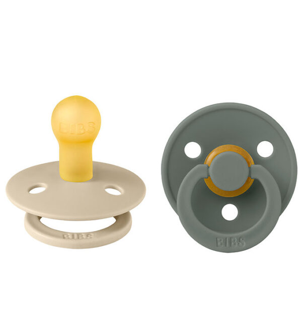 BIBS Colour Sutter - 2-pak - Str. 1 - Rund - Vanilla/Pine BIBS Colour Sutter - 2-pak - Str. 1 - Rund - Vanilla/Pine