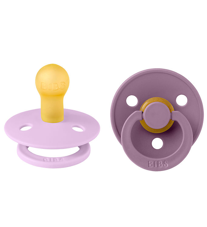 BIBS Colour Sutter - 2-pak - Str. 1 - Rund - Violet Sky/Mauve BIBS Colour Sutter - 2-pak - Str. 1 - Rund - Violet Sky/Mauve
