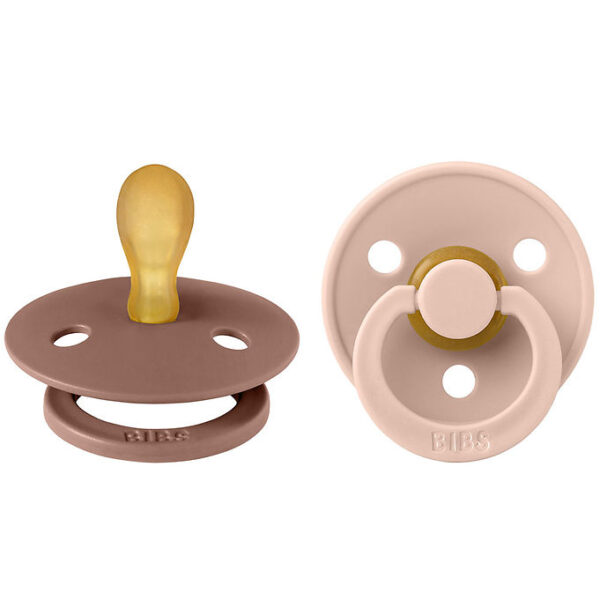 BIBS Colour Sutter - 2-pak - Str. 1 - Symmetrisk - Blush/Woodchu