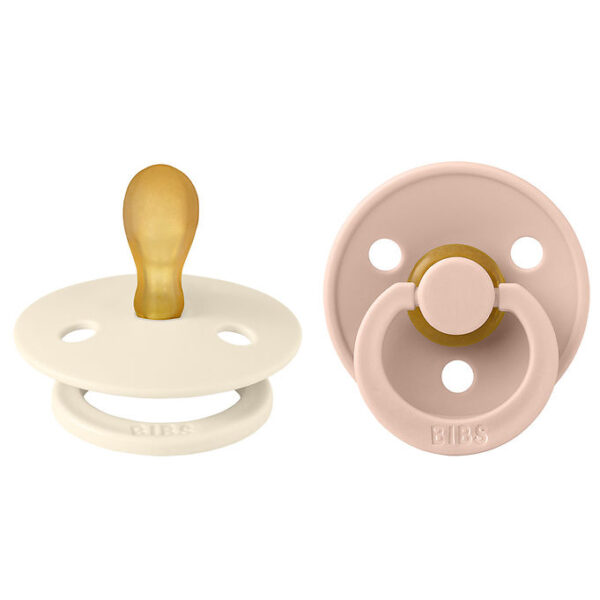 BIBS Colour Sutter - 2-pak - Str. 1 - Symmetrisk - Ivory/Blush