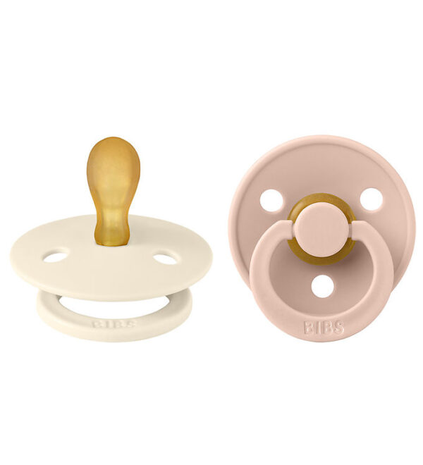 BIBS Colour Sutter - 2-pak - Str. 1 - Symmetrisk - Ivory/Blush