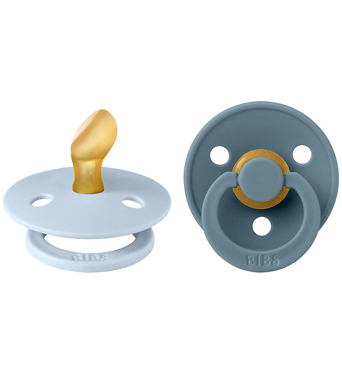 BIBS Colour Sutter - 2-pak - Str. 2 - Anatomisk - Baby Blue/Petr