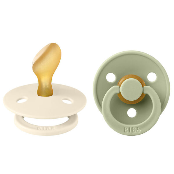 BIBS Colour Sutter - 2-pak - Str. 2 - Anatomisk - Ivory/Sage