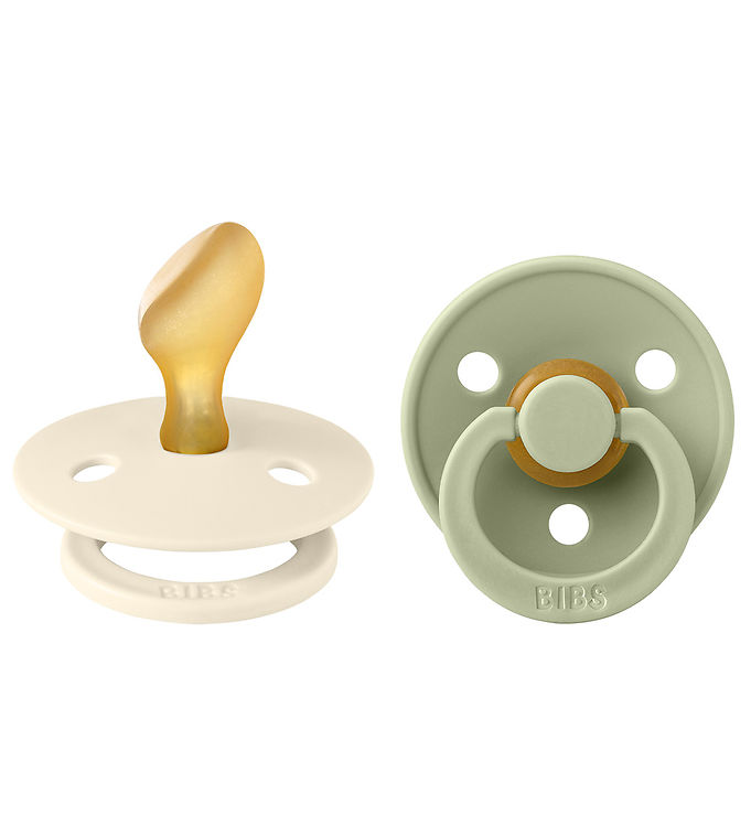 BIBS Colour Sutter - 2-pak - Str. 2 - Anatomisk - Ivory/Sage BIBS Colour Sutter - 2-pak - Str. 2 - Anatomisk - Ivory/Sage