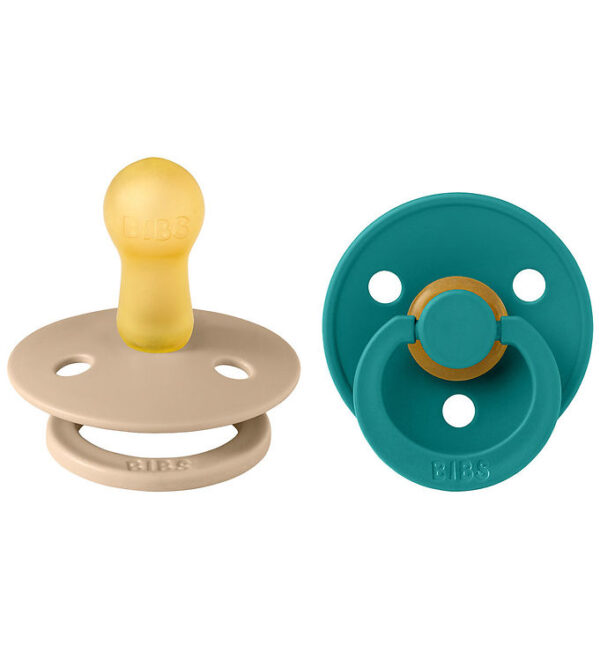 BIBS Colour Sutter - 2-pak - Str. 2 - Rund - Taupe/Scuba BIBS Colour Sutter - 2-pak - Str. 2 - Rund - Taupe/Scuba