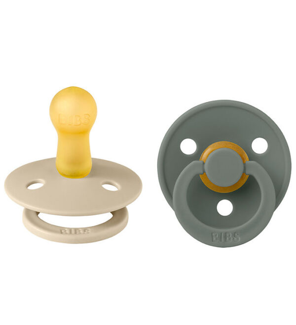 BIBS Colour Sutter - 2-pak - Str. 2 - Rund - Vanilla/Pine BIBS Colour Sutter - 2-pak - Str. 2 - Rund - Vanilla/Pine