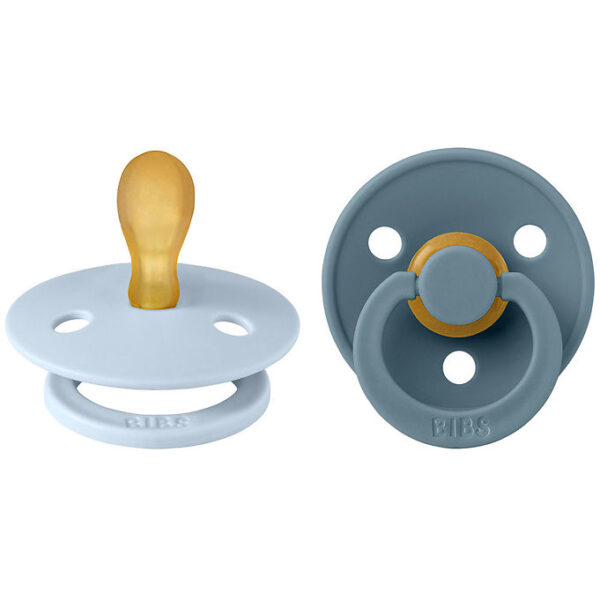 BIBS Colour Sutter - 2-pak - Str. 2 - Symmetrisk - Baby Blue/Pet