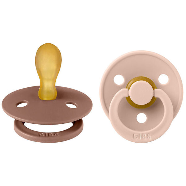 BIBS Colour Sutter - 2-pak - Str. 2 - Symmetrisk - Blush/Woodchu