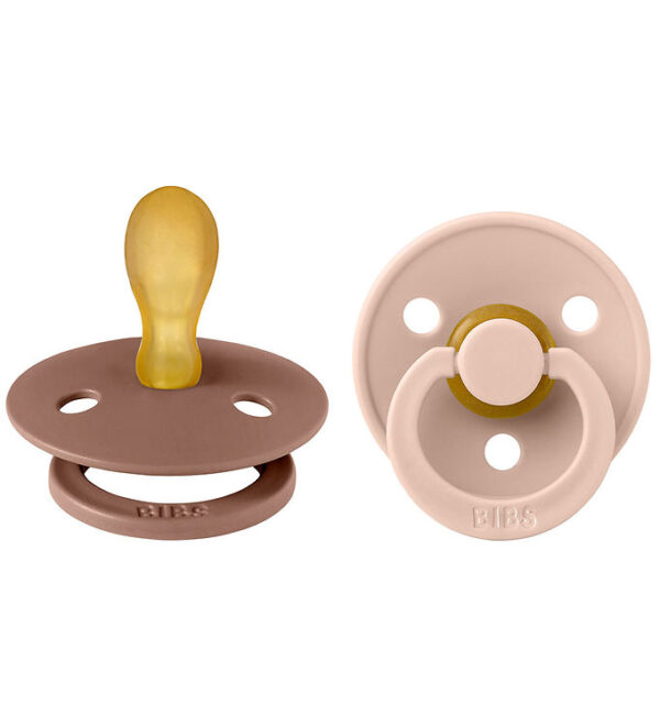 BIBS Colour Sutter - 2-pak - Str. 2 - Symmetrisk - Blush/Woodchu