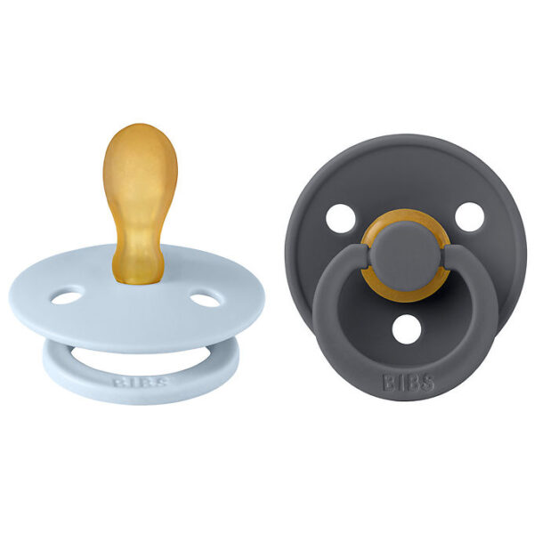 BIBS Colour Sutter - 2-pak - Str. 2 - Symmetrisk - Iron/Baby Blu