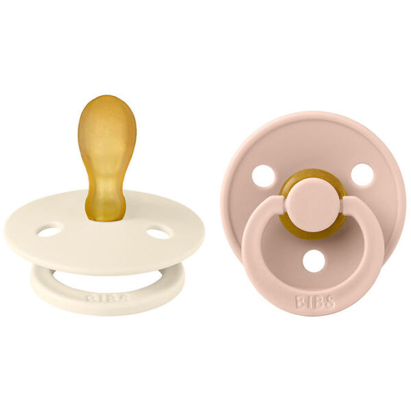 BIBS Colour Sutter - 2-pak - Str. 2 - Symmetrisk - Ivory/Blush