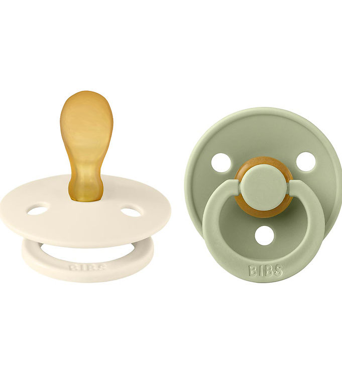 BIBS Colour Sutter - 2-pak - Str. 2 - Symmetrisk - Ivory/Sage BIBS Colour Sutter - 2-pak - Str. 2 - Symmetrisk - Ivory/Sage