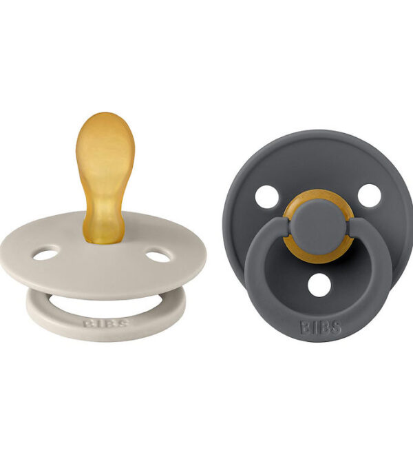 BIBS Colour Sutter - 2-pak - Str. 2 - Symmetrisk - Sand/Iron BIBS Colour Sutter - 2-pak - Str. 2 - Symmetrisk - Sand/Iron